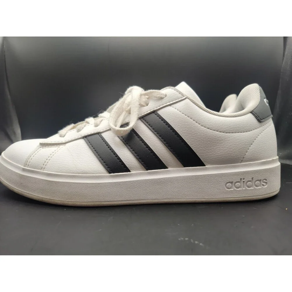 Adidas Grand Court 2.0 GW9214 Women's White Black Stripes Athletic Shoes US 8.5